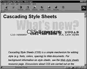 Fehlerhafte
Unterstützung: Netscape Navigator 4.01. Das Wort "Specs" ist nicht
sichtbar.